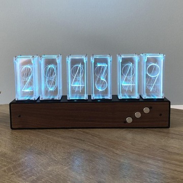 Винтажные вакуумные ламповые часы Nixie