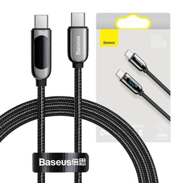 BASEUS MOCNY KABEL PRZEWÓD USB TYPU C DO TELEFONU SZYBKIE ŁADOWANIE 100W 1M