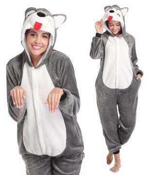 HUSKY Pies Piesek PIŻAMA Kigurumi Onesie Przebranie Damski Męski XL 175-182