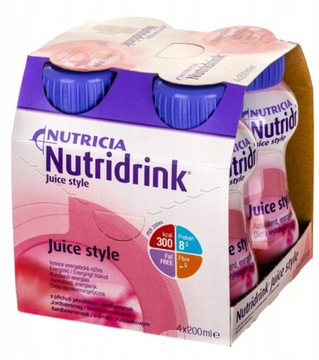 Nutridrink Juice Style truskawka 4x200ml 09.06.2024r.