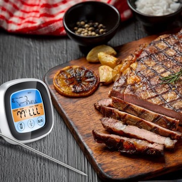 КУЛИНАРНЫЙ КУХОННЫЙ ТЕРМОМЕТР ДЛЯ МЯСА, РЫБЫ-ГРИЛЬ ДЛЯ КОПИЛНИ 250°C С ЗОНДОМ