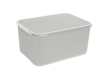 KOSZ POJEMNIK DO PRZECHOWYWANIA RATTAN 19L POKRYWA