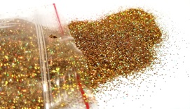 BROKAT HOLOGRAM ZŁOTY DO FARB FUG LAKIERU 50g