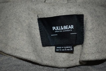 Pull & Bear Płaszcz dwurzędowy Jasny Wiosenno Jesienny Damski S 36