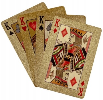 ЗОЛОТЫЕ ИГРОВЫЕ КАРТЫ ЗОЛОТЫЕ ПЛАСТИКОВАЯ КОЛОДА 54