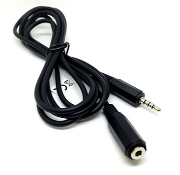 Przedłużacz słuchawkowy JACK 3.5mm 4 polowy 0,5m