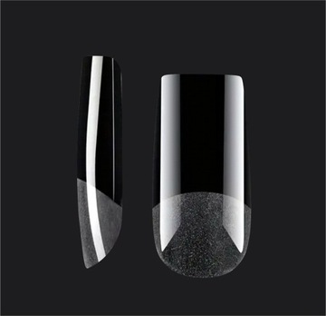 МЯГКИЕ ГЕЛЬ-ТИПСЫ ПРОЗРАЧНЫЕ двойные прозрачные гелевые ногти, 550 шт., средние КВАДРАТНЫЕ