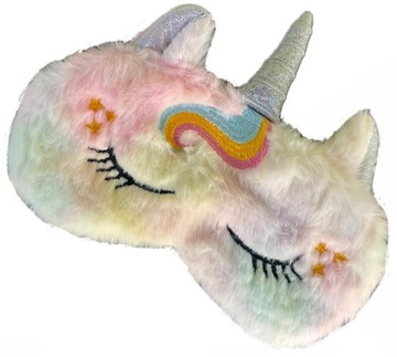 МАСКА ДЛЯ СПАНИЯ ДЛЯ ГЛАЗ РАССЛАБЛЯЮЩАЯ ЕДИНОРОГ РОЗОВЫЙ ПЛЮШ