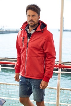 Мужская морская куртка SoftShell красная 3XL