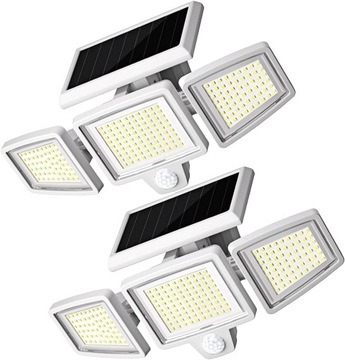 KERNOWO Lampy solarne Zewnętrzne Trójgłowe 210 diod LED P9A16