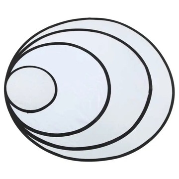 Серебристо-белый 2-в-1 портативный круглый отражатель для фотосъемки