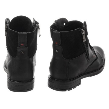 МУЖСКИЕ ЗИМНИЕ ботинки челси КОЖАНЫЕ 871 ЧЕРНЫЕ 42