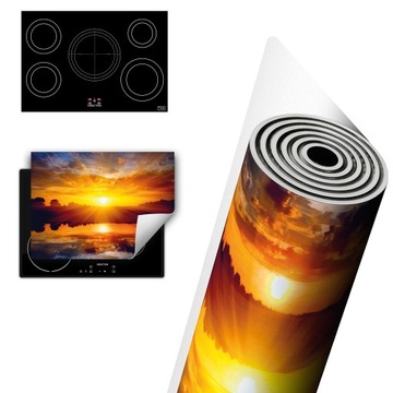 WINYLOWA OCHRONA NA INDUKCJĘ BLAT 80x52 Słońce