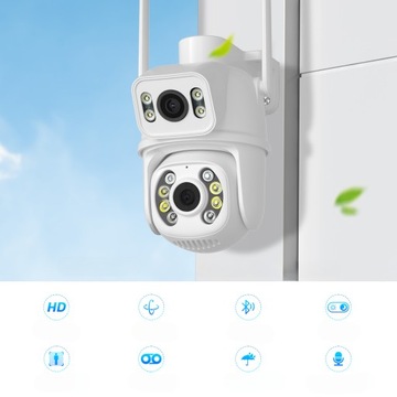 KAMERA OBROTOWA PODWÓJNA WIFI ZEWNĘTRZNA ULTRA HD Zoom 2 Obiektywy ICSEE