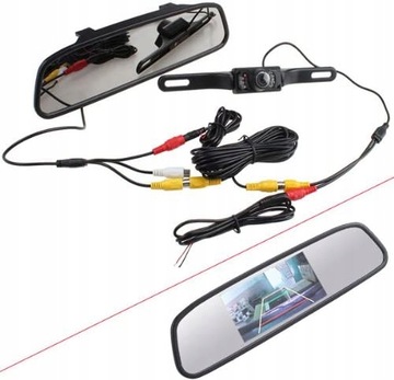 Samochodowe lusterko wsteczne z monitorem LCD 4,3