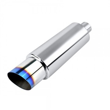 Tłumik sportowy końcowy przelotowy basowy smoke 63mm 2,5