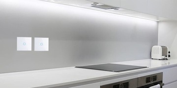 POJEDYNCZY WŁĄCZNIK ŚWIATŁA SZKLANY DOTYKOWY LED BIAŁY DOPUSZKOWY WIFI TUYA