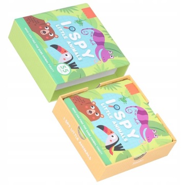 55 штук игральных карт-пазлов с изображением животных