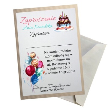 ZAPROSZENIE URODZINOWE DLA DZIECKA PRZYJĘCIE