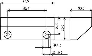 MC 200-8 АЛЮМИНИЕВЫЙ КОРПУС УСТАНОВКА НА СТАЛЬНЫЕ ИЗВЕЩАТЕЛИ MC 240 246 247 ALARMTECH