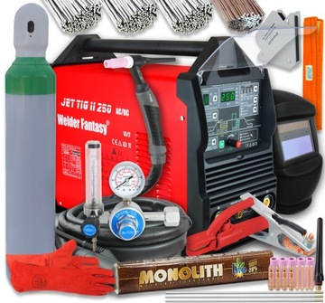 JET TIG II 250 SPAWARKA INWERTOROWA TIG ACDC PULS MMA ZESTAW