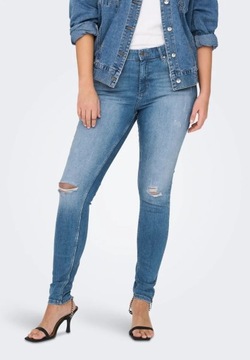 Spodnie jeansy ONLY Carmakoma niebieskie 44/30