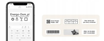 Мини-принтер этикеток Niimbot B21, самоклеящиеся наклейки 50x30 мм БЕСПЛАТНО