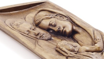 СВЯТОЕ СЕМЕЙСТВО |как СДЕЛАНО ИЗ ДЕРЕВА | БАРЕЛЬЕФ | на стене | Свадебный подарок