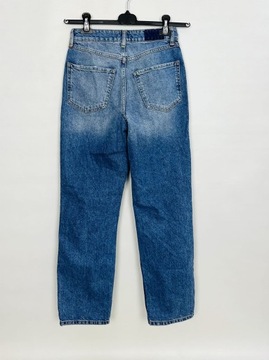 Jeansowe spodnie rurki dziury XS 34 River Island