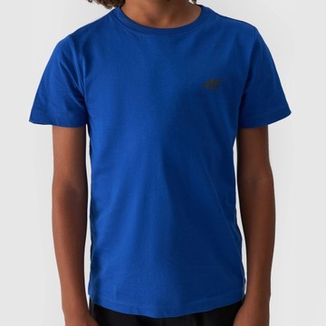 Koszulka Chłopięca 4F T-shirt Dziecięcy basic niebieska sportowy na WF 128