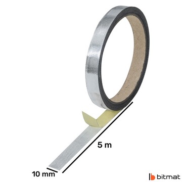 Srebrna Osłona Termiczna Samoprzylepna do 600°C 10 mm x 5 m taśma termiczna