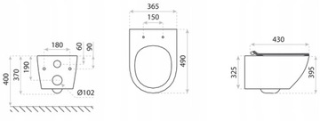 Унитаз GEBERIT DUOFIX BASIC, скрытый каркас, чаша, кнопка, CHROME MAT