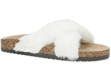 KLAPKI BUTY Z FUTERKIEM PROFILOWANE WKŁADKA SKÓRA