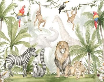 FOTOTAPETA DLA DZIECI DŻUNGLA SAFARI WALLTASTIC
