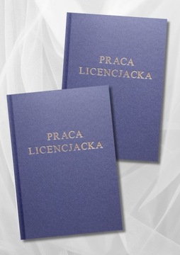 Praca Licencjacka Granatowy Brokat Oprawa i Wydruk kolorowy do 80 stron
