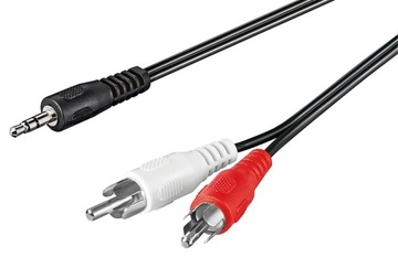KABEL ADAPTER AUDIO JACK 3,5MM NA WTYKI CINCH 3M