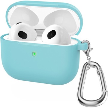 ETUI SILIKONOWE DO APPLE AIRPODS PRO 1 COVER CASE KARABIŃCZYK - GREEN