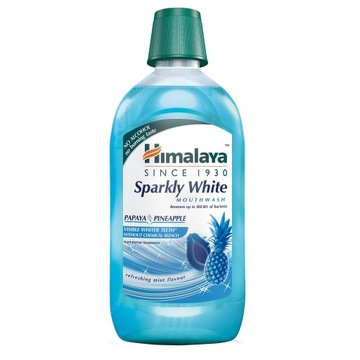 Himalaya Sparkly White wybielający płyn do płukania jamy ustnej 450ml