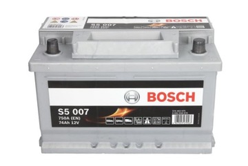 АКУМУЛЯТОР 74AH 750A BOSCH S5 POWERFRAME S5 007 САМИЙ ПОТУЖНИЙ 