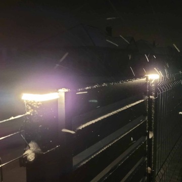 2x светодиодный светильник на столбе 60х60мм 12в АНТРАЦИТ, столб для забора, освещение