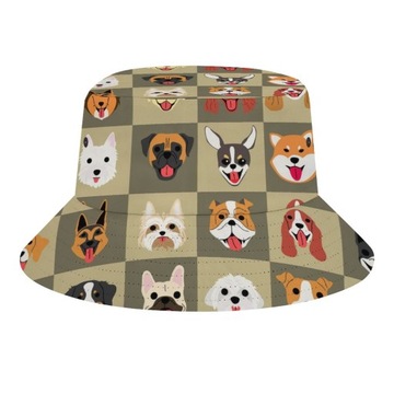 Smile Dogs Animal Bulldog Bucket Hat Fishing Hat