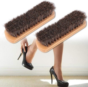 2 чистящие средства, конский волос, щетка.