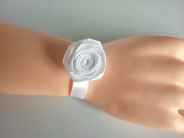 КМ19*Комплект котильон+булавка*свадебный выпускной, поясной, белый