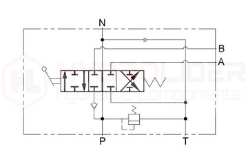 Гидрораспределитель 1-секционный 40L P40 + патрубки 22/18 Гидролайдер