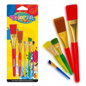 Детские ЩЕТКИ для школы COLORINO Набор 5 шт.