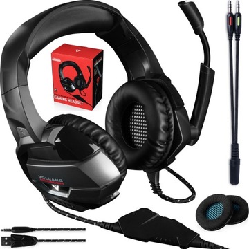 SŁUCHAWKI GAMINGOWE Z MIKROFONEM NA PAŁĄKU - MODECOM VOLCANO MC-859 BOW