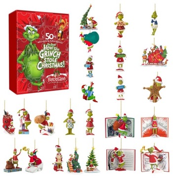 Grinch 24 Figurki Kalendarz Adwentowy Grinch dla Dzieci PIĘKNY PREZENT
