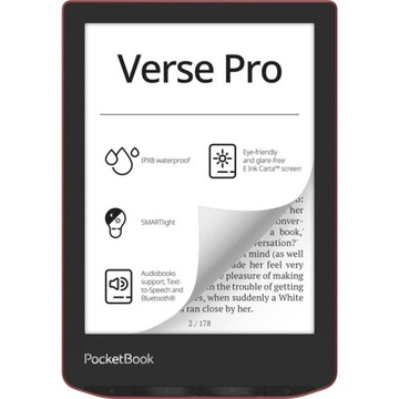 Pocketbook 634 Verse Pro Passion Red Электронная книга с Wi-Fi подсветкой