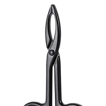 Pęseta do brwi Nożyczki Uchwyt czarny prosty