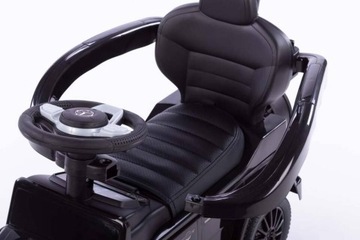 MERCEDES ride-on, колеса резиновые, кожа, толкатель, звуки